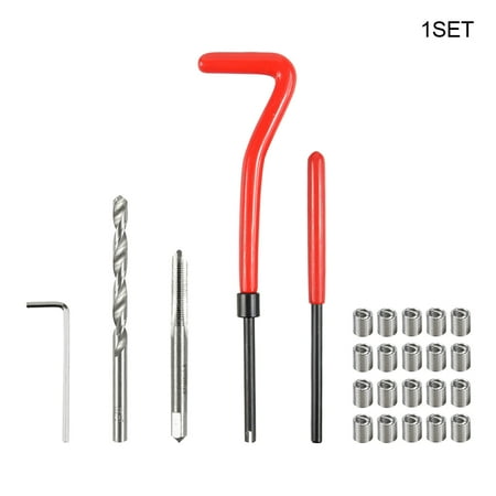 

Wweis 25pcs M6 Thread Repair Kit Drilling Machine Hand Tool Restore Easy Carrying clearance！