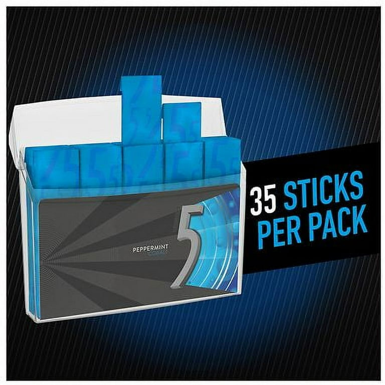 Five Gum Peppermint Cobalt Sugarfree Gum35.0eaPack of 2 - Walmart.com