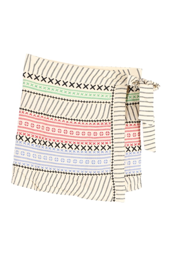 Pre-Owned Dodo Bar Or Printed Mini Wrap Skirt in Multicolor Cotton