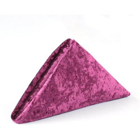 

Trimming Shop Crushed Velvet Table Napkins for Home Dinner Napkins with Hemmed Edges for Dinning Party Lightweight & Machine Washable-20INCH-Rose Pink-100pcs