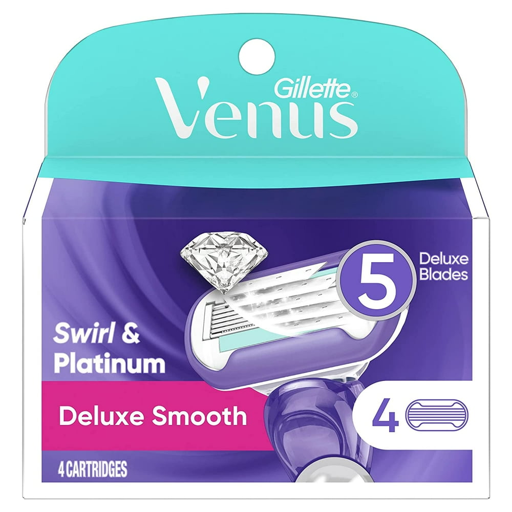 Gillette Venus Extra Smooth Swirl Women's Razor Blade Refills 4 Count