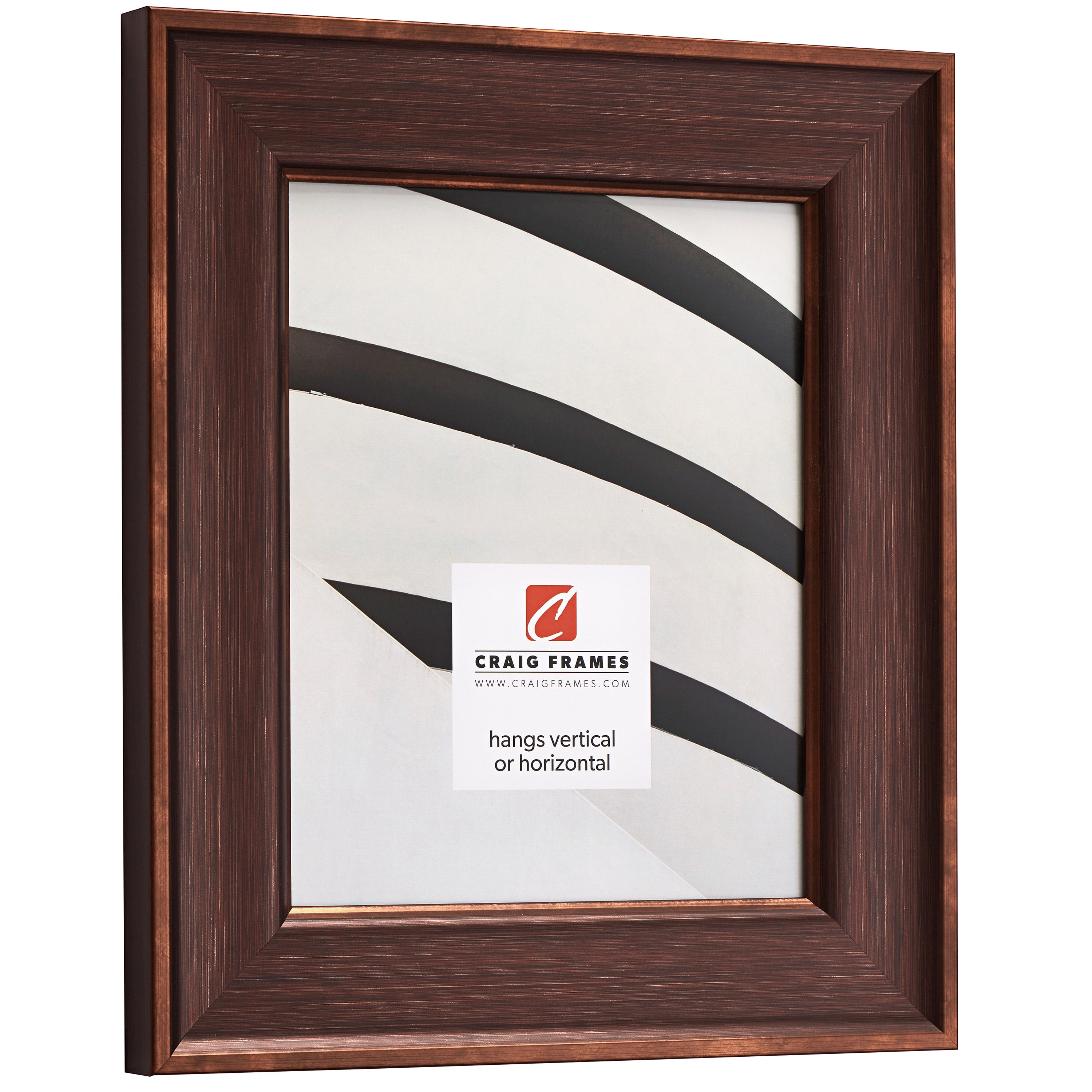 Craig Frames Resilience, 18x24 inch Distressed Bronze Picture Frame Matted for a 12x18 Photo
