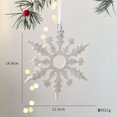thumbnail image 1 of Christmas Decorative Transparent Sparkling Pink Acrylic Snowflake Pendant Gold Snowflake Pieces Christmas Tree Window Display, 1 of 4