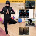 thumbnail image 6 of RDX Sauna Suit Weight Loss, Full Body Sweat Heat Suit with Hood, Anti Rip Silver Back Long Sleeves Tracksuit, Boxing MMA Slimming Gym Fitness Running Workout Zipper Jacket, Men Women Top Trouser Set, 6 of 8