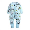 thumbnail image 4 of WIBACKER Baby Cotton Long Pajamas with Mittens Cuff for Boys 2 Way Zipper Both Footed and Footless Sleepers, 4 of 4