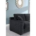 thumbnail image 4 of Pemberly Row Dark Gray Fabric Sectional Chaise Cupholders Charging Ports, 4 of 13