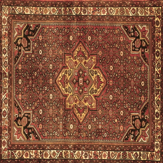 Ahgly Company Indoor Square Persian Brown Traditional Area Rugs, 3' Square