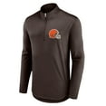 thumbnail image 2 of Men's Fanatics Brown Cleveland Browns Tough Minded Quarter-Zip Top, 2 of 3