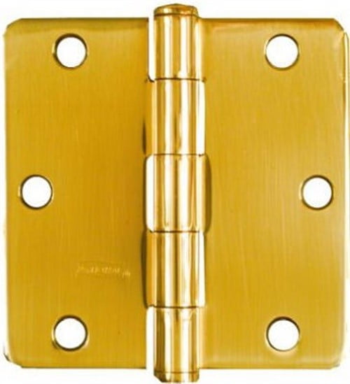 x 1/4 In Radius Solid Brass Door Hinge N195701-1 Each National 3-1/2 In 