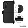 thumbnail image 4 of Takfox Samsung Galaxy A14 5G Case with Belt Clip Holster [Built in Screen Protecotr] Military Grade Heavy Duty Protection 3 in 1 Shockproof Armor Rugged Durable for Galaxy A14 5G Phone - Black, 4 of 6