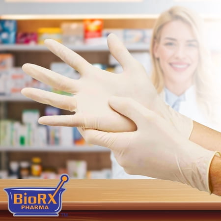 Nitrile Examination Gloves (Textured White) Size: Small (QTY. 100 per Box) by Sponix BioRx