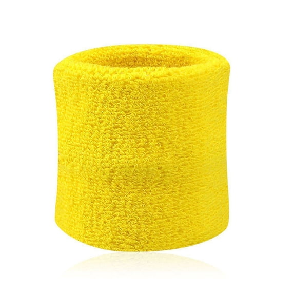 Naierhg 2Pcs Sports Wristband Solid Color Absorbent Cotton Breathable Quick Dry Sweatband for Tennis