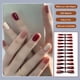 thumbnail image 2 of Soidarity Uñas postizas largas, cortas, de mano, coloridas, para manicura de uñas, bricolaje, para el hogar, pequeñas manicuras, puntas de Juegos de manicura Café, 2 of 5