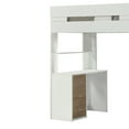 ACME Nerice Twin Loft Bed with Desk and Wardrobe in White, Multiple
