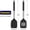 Black, variant on Silicone Spatula Set of 2 Heat-Resistant 600°F & BPA-Free Kitchen SaptulaTurner with Stainless Steel Handles, Slotted & Solid Spatulas for Nonstick Cookware, 13.7 Inch, Black