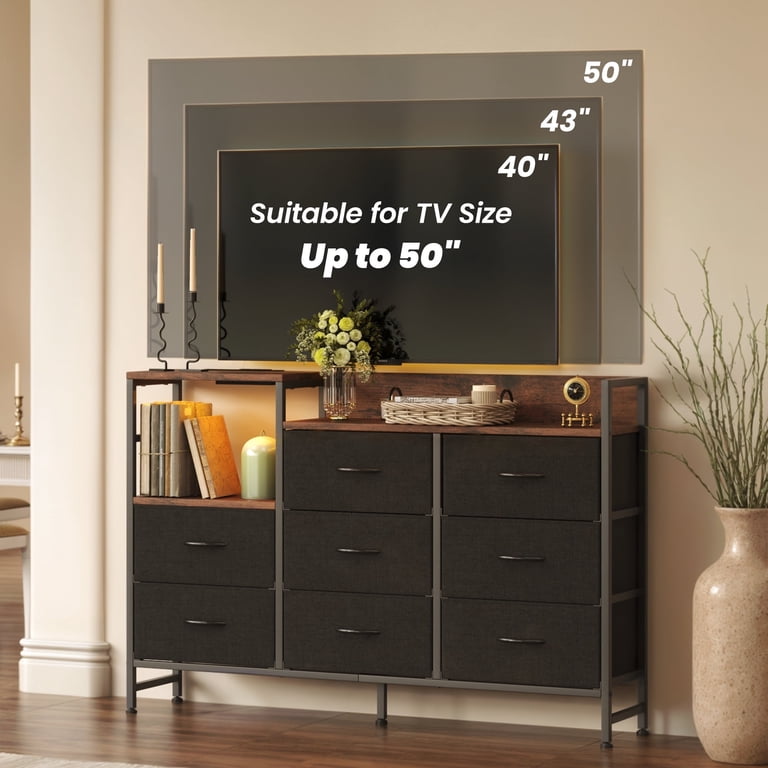 walmart joqixon 8-drawer dresser Joqixon 8-Drawer Dresser with Built-in Power Outlet, Wooden Shelves for  Bedroom Storage Organization