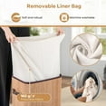 thumbnail image 5 of LYYHTY 72L Bamboo Laundry Hamper with Lid, Rectangular Detachable Liner Storage Basket for Small Spaces (Bedroom/Laundry Room/Bathroom)​,Bamboo, 5 of 9