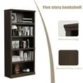 thumbnail image 6 of Bevfint Bookshelf, Open Storage 70 Inch Tall 5 Shelf Bookcase, Floor Standing Bookshelves and Bookcases, Book case for Farmhouse Library Office Bedroom Kids, Dark Cherry - 5 Tier, 6 of 6