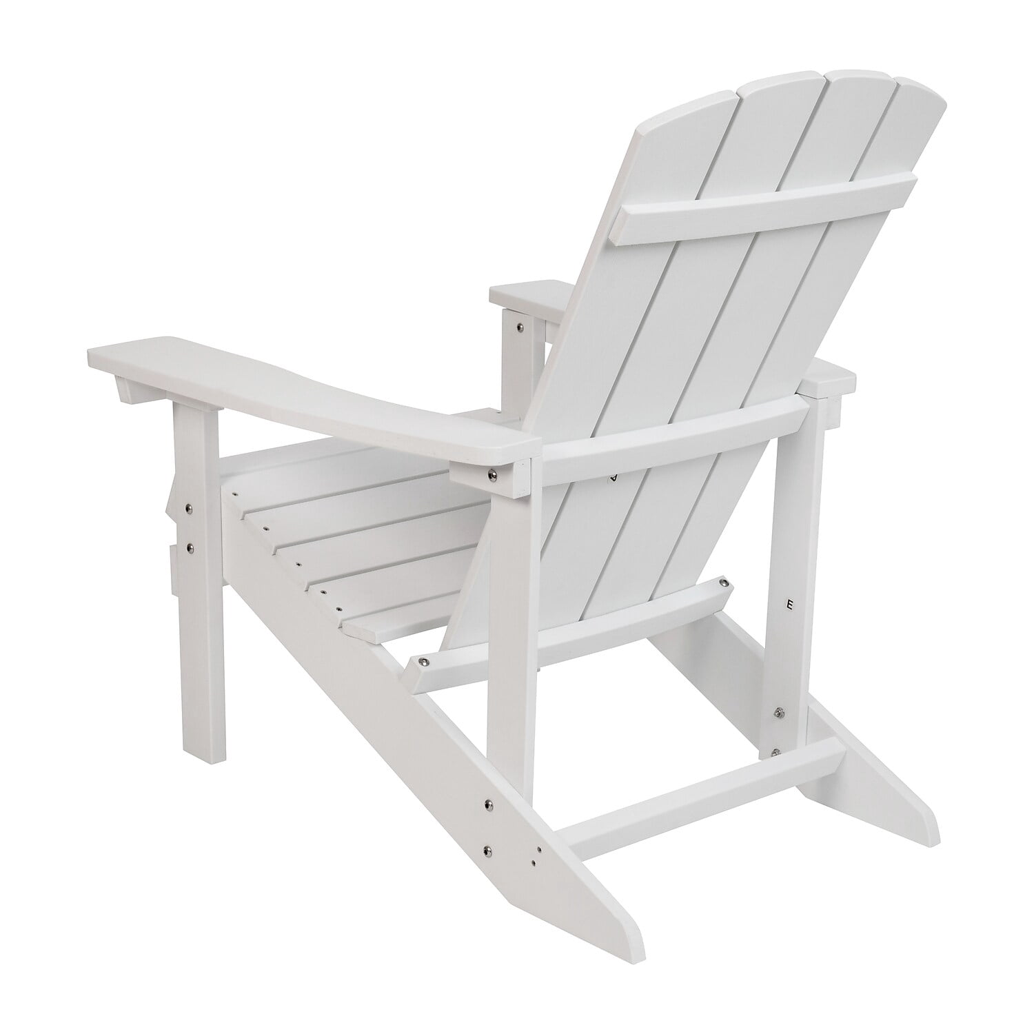 Flash Furniture Charlestown Weather Resistant Resin Adirondack Chair - White (Set of 4)