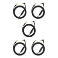 thumbnail image 1 of Wisewang 3.5mm Straight L-shaped Headphone Cable Mobile Phone Tablet Line Control Built-in Mic Earphone Cord Headset Accessories Black 5Set, 1 of 6