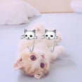 thumbnail image 3 of Pendientes de plata de ley 925 con forma de zorro, gato, lagarto, mariposa, koala, estilo retro, para mujer, 3 of 5