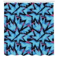 thumbnail image 3 of Ambesonne Grungy Shower Curtain, Trippy Neon, 69"Wx70"L, Sky Blue Black Pink, 3 of 3
