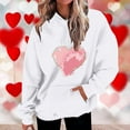 thumbnail image 2 of Enjoytime Women's Sweatshirts Plus Size Crewneck Heart Graphic Print Casual Tops with Pockets Pullover Winter Fall Warm Comfy Womens Casual Tops, 2 of 5