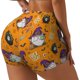 thumbnail image 1 of Balery Halloween Witches Gnome Pantalones cortos de entrenamiento estampados para mujer, sin costuras, ajustados, para gimnasio, yoga, correr, deportes, ejercicio activo, fitness.-Small, 1 of 8