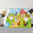 thumbnail image 1 of Balery Farm Animals 3 Manta de Franela con Dibujo, Lujo Ultra Suave y Cálido, Antipelusa y Resistente a las Arrugas para Cama, Sofá, Camping -40"x30", 1 of 6