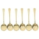 thumbnail image 1 of KAKOWELY Juego de 6 cucharas para servir, cucharas ranuradas de acero inoxidable para banquetes de buffet., 1 of 5