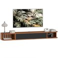 thumbnail image 1 of HOMCOM 55" Floating TV Stand, Wall Mounted Media Console, Walnut, 1 of 10