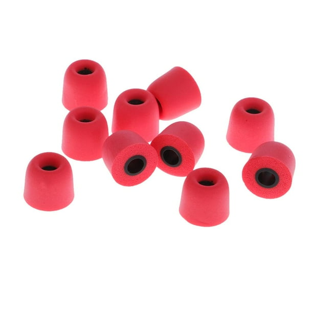 5 Pares De Tamaño Mediano Reemplazo Espuma Auricular Memoria Reemplazo Los Modelos Auriculares Intrauditivos Auriculares 4.5 Mm rojo