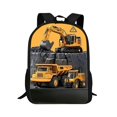 thumbnail image 2 of Construction Truck Pattern Backpack Customizable Assembly Car Casual Bag Lightweight Polyester Daypack for Sports School Outdoor Trips, 2 of 8