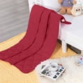 thumbnail image 5 of Ultra Soft Microfiber Down Alternative Toddler Comforter, Lightweight Machine Washable Crib Quilted Blanket, Red, 39" x 47", 5 of 5