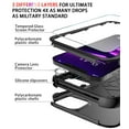 thumbnail image 6 of Diverbox for iPhone 13 Pro Case [Shockproof] [Dropproof] [Tempered Glass Screen + Camera Lens Protector],Heavy Duty Protection Phone Case Cover for Apple iPhone 13 Pro (Black), 6 of 7