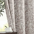 thumbnail image 5 of Curtainking 100% Blackout Curtains for Bedroom Taupe Grey Scroll Floral Window Curtains Grommet Thermal Insulated Drapes for Living Room Farmhouse Vintage Window Treatments Set 84 In 2 Panels, 5 of 9