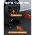 thumbnail image 5 of Heavy Duty Vehicle Moving Dollies – 10,000 lbs Capacity, 3.5" Swivel Steel Casters, Anti-Skid Platform for Cars & Trucks, Industrial Use – Black | Pack of 4, 5 of 7