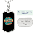 thumbnail image 2 of Dog Mom Paws Stainless Steel or 18k Gold Premium Swivel Dog Tag Keychain, 2 of 8