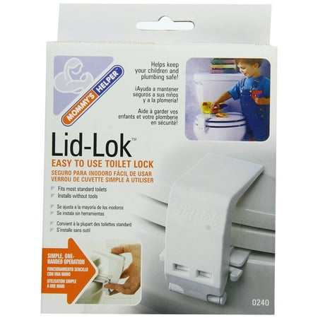 Mommy's Helper Lid-Lok Toilet Seat Safety Latch, White, 1-Pack