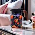 thumbnail image 2 of 316 Stainless Vintage Floral Pattern Tea Pot with Infusers, 1000ml Thermal Carafe with Lid for Hot Drinks(orange), 2 of 4
