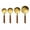 Golden, variant on ievspot Baking Measuring Spoons Metal Measuring Spoons Set 4pcs Gold-plated Stainless Steel Measuring Spoons Cups Set Vintage Kitchen Decor with for Coffee