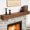 Darkwalnut-distressed-60"x8"x6", variant on Chocolate-aged 54"x8"x5" Fireplace Mantel Rustic Wood Wall Mounted Shelf