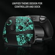 FUNLAB Hall Effect Controller with Charging Dock Compatible with Switch/OLED , Bluetooth Controller for RGB/Turbo/Wakeup/Hall - Black