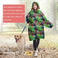 thumbnail image 4 of Wearable Oversized Blanket,Colorful Controllers Games Icons Green Pattern Wearable Blanket Hoodie for Adults,Cozy Hooded Blankets with Super Pockets,Super Warm Fuzzy Pullover for Women & Men, 4 of 6