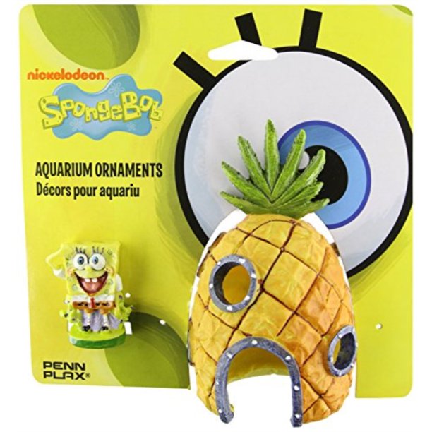 Penn Plax 07074 SpongeBob and Pineapple House Aquarium Ornament