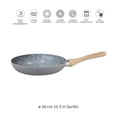 thumbnail image 2 of HUDSON VALLEY | Sartén 26 cm Antiadherente en Color Gris, Cocina Sin Aceite, Compatible con Gas y Eléctrica, Distribución Uniforme del Calor, Mango Ergonómico, Apta para lavavajillas, Best Kitchenware, 2 of 5