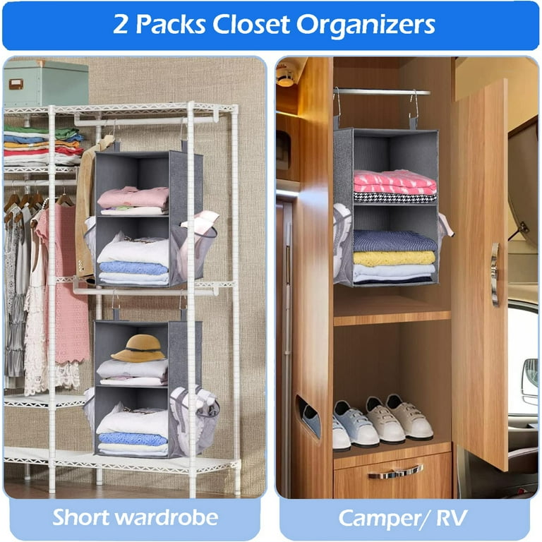 5-Shelf Hanging Storage Closet Organizer, Linen Rv Storage and Organization  for Wardrobe, Inside, Camper Accessories, Nursery, Bab 