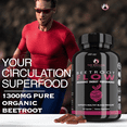 thumbnail image 4 of The Enclare Nutrition Organic Beet Root Capsules 1300mg, Natural Nitric Oxide Booster, Beetroot Powder Supplement 60ct, 4 of 8