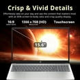 thumbnail image 4 of HP 15.6" HD Touchscreen Laptop, Intel i3-1215U, 32GB RAM, 1.16TB Storage(1TB SSD+160GB Docking Station Set), Intel UHD Graphics, Num Pad, HD Camera, Fast Charge, Wi-Fi 6E, Win 11 Home, Silver, 4 of 9