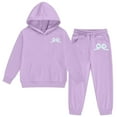 thumbnail image 5 of Gaexia Girls Thanksgiving Outfits Size 10-12 ,Girls Casual Letter Print Hoodie And Pants Outfit Fashionable Two Piece Comfy Loungewear Playwear Daily Wear Toddler Kid Youth Bottoms Matching, 5 of 6